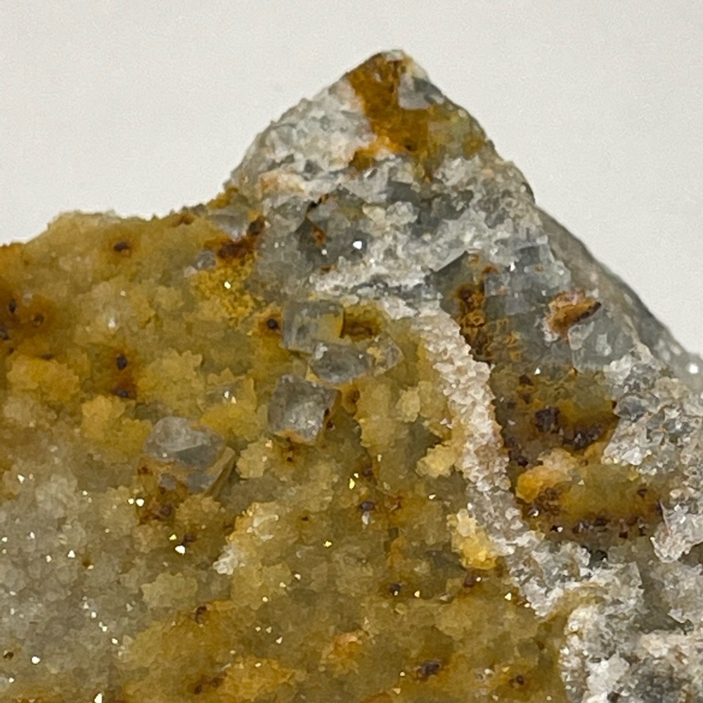 Cubic fluorite on Druze Quartz 💛HP💛 - Picture 8 of 16